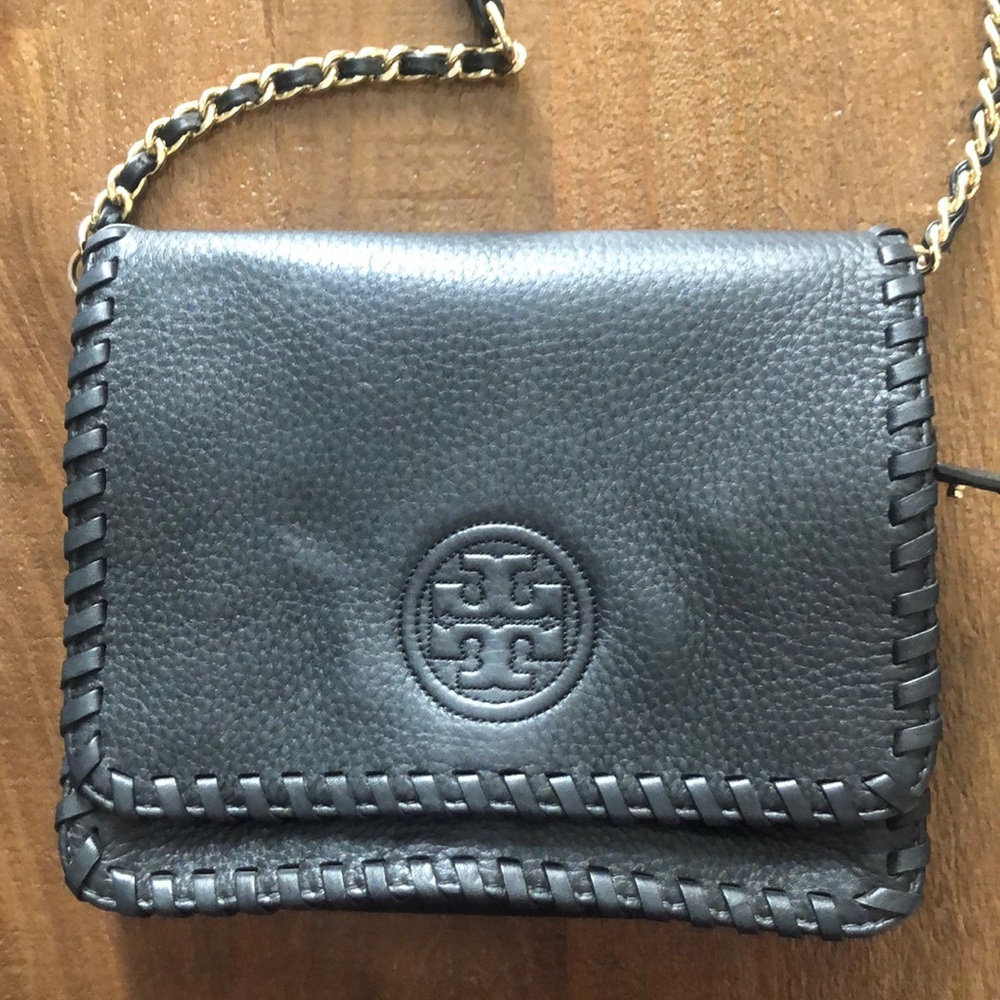 Tory Burch black leather crossbody